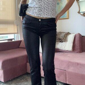 Black 90s Disco Pants